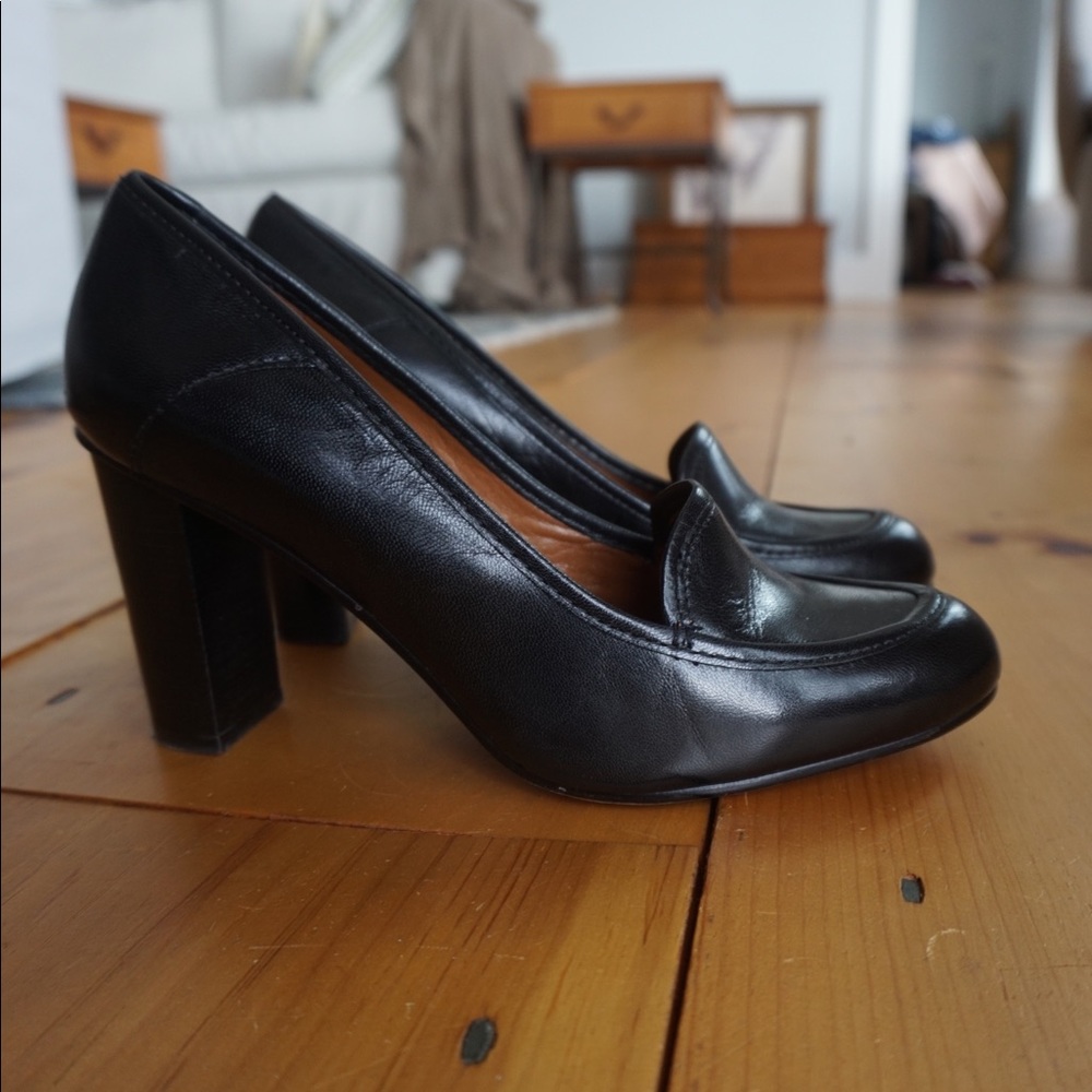 Leather loader heels